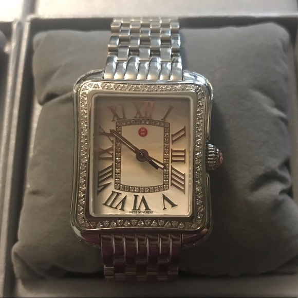 Michele Accessories - Michele Deco Moderne II Diamond Watch Michele Accessories - Michele Deco Moderne II Diamond Watch
